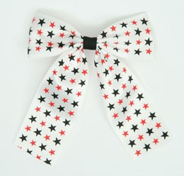 Stars white-black-red wide hair clips piece