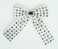 Stars white-black wide hair clips piece