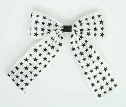Stars white-black wide hair clips piece