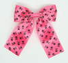 Skull D pink wide hair clips piece