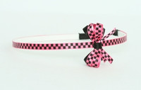 Check S D pink small bow