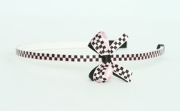 BS check S L pink small bow