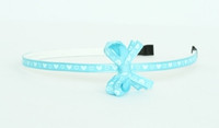 Heart blue small bow