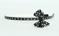 Skulls black small bow