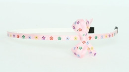 Flower L pink small bow
