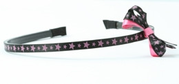 Star black-pink small bow