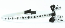 Star white-black small bow