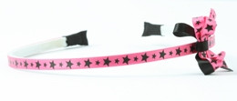 Star pink-black small bow