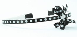 Dot black-white small bow