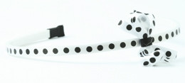 Dot white-black small bow