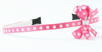 Dot pink-white small bow