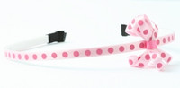 Dot L pink-pink small bow