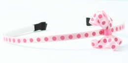 Dot L pink-pink small bow