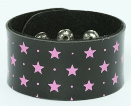 Star black-pink big stripes & checker