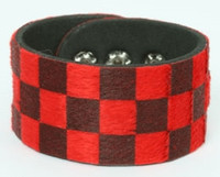 Check black-red F big stripes & checker