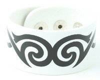 Tribal white big stripes & checker