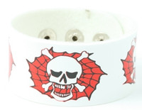 Skull spiderweb white big stripes & checker