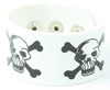 Skull angry white big stripes & checker