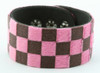 Check pink F big stripes & checker