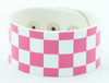 Check L pink-white big stripes & checker