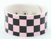Check L pink-black big stripes & checker