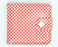 Check red-white wallet PVC wallet