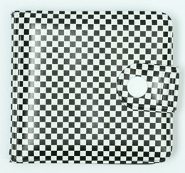 Check black-white wallet PVC wallet