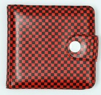 Check red-black wallet PVC wallet