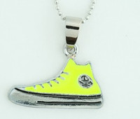 Shoe yellow mix necklace