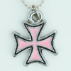 Herocross pink-black mix necklace