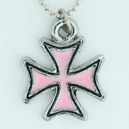 Herocross pink-black mix necklace