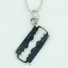 Razor blade mix necklace