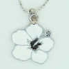 Hibiscus white mix necklace