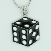 Dice PE black mix necklace