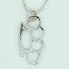Punch silver mix necklace
