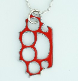 Punch red mix necklace