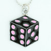 Dice PE black-pink mix necklace