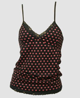 Front - Star basic black-red top lace top