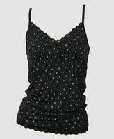 Front - Star dot top lace top