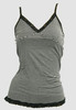 Front - Stripe Bl-grey top lace top