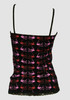 Back - Swallow black-red-pink top lace top