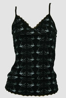 Front - Swallow black-grey top lace top