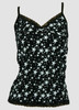 Front - 3 star black-white top lace top