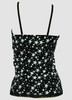 Back - 3 star black-white top lace top