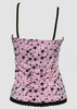 Back - 3 star pink-black top lace top