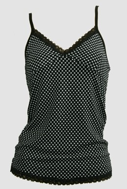 Front - L cross top lace top