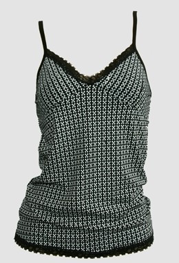 Front - Domino Top Lace Top