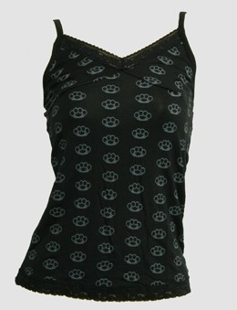 Front - L punch black-grey top lace top
