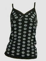 Front - L punch black-white top lace top
