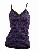 Front - L grafic purple top lace top